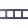 Simon 82 Ramka poczwórna pozioma kamień stal grafitowa/ ramka pośrednia grafit 82847-38