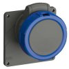 Złącze przemysłowe - zasilające 16A Gniazdo 230 V 2P + E Żeński Amphenol Industrial Niebieski Montaż na panelu IP67
