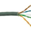 Kabel kategorii 6, l. żył: 1rozmiar: 24 AWG Szary, Niezakończony literał/Niezakończonymdł.: 305m, śr.: 6mm, mat.