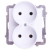 SONATA Gniazdo podwójne b/u białe GP-2RR/m/00