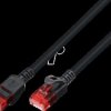 1710HF-0,15M Patch cable Cat.6, U/UTP, Slim, black, 0.15 m