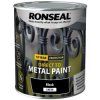 Ronseal 39196 Direct to Metal Paint Black Satin 750ml