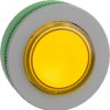 Pushbutton, for universal LED, illuminable, waistband round, yellow, front ring light gray, mounting Ø 30.5 mm, ZB5FW183C0