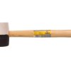 Młotek gumowy 450g śr. 58mm czarno-biała guma trzonek drewniany 02A354