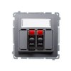 SIMON BASIC Gniazdo głośnikowe podwójne z polem opisowym (moduł) stal inox BMGL3.01/21 KONTAKT SIMON