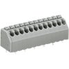 WAGO 250-204 4 Pole 3.5mm 8A 45° Push Button PCB Terminal Block Grey