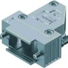 D-Sub connector housing, size: 1 (DE), angled 40°, zinc die casting, gray, 61030010013160