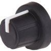 Pokrętło potencjometru oś: 6mm średnica: 18.9mm Wielowypustowe TPE/PP Czarny Sifam
