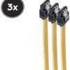 BS78246-0.5Y-3 Set of 3, SATA 6 Gb/s cable, connector > connector, 0.5 m, yello