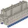 Wkładka złącza dużej mocy 24-pinowe HARTING 16A 24P Żeński Zacisk klatkowy Montaż na panelu Proste