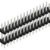 Pin header, 30 pole, pitch 2 mm, straight, black, SLY607530Z
