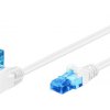 Kabel Patchcord Cat 6a U/UTP (1x90°) RJ45/RJ45 1m biały