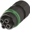 Złącze wielostykowe przemysłowe 4-pinowe Montaż na kablu Techno