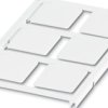 PA device marker, (L x W) 26.9 x 26.9 mm, white, sheet with 6 pcs, 0825481