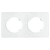 Ramka szklana biała 2-modułowa OVAL