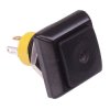 IPC3SAD2L0Y APEM Yellow LED Black Square Momentary 12mm Push Button Switch SPST IP67