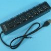 HUB USB 2.0 1->7 CZARNY
