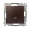 Simon 54 Łącznik pojedynczy z sygnalizacją załączenia, szybkozłącza, brąz mat DW1ZL.01/46