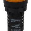 Kontrolka 120V ac/dc Żółty RS PRO średnica wycięcia 22mm Montaż panelowy Śruba