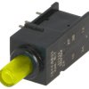 Pushbutton, 2 pole, yellow, illuminated  (yellow), 0.5 A/60 V, IP50, 1844.6735