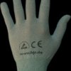 Gloves, with conductive fibers, polyester, gray/white, L, C-199 2815DR-L
