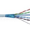 Kabel FTP (F/UTP), skrętka kat6, wewnętrzny, szary, LSOH/LSZH, 4x2x23 AWG, 305m, drut,ftp kabel