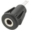 TruComponents 202604 3.5 mm audio jack Socket, Vertical,Pins:2 Mono Black