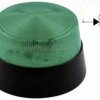 Lampa błyskająca LED, zielona, 12V (24V z 54286)