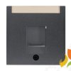 BERKER B.KWADRAT Płytka czołowa do gniazda multimedialne 1 pojedyncza z zasuwami z polem opisowym antracyt mat 11701606 HAGER