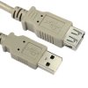 Kabel USB Złącze A USB A Złącze B USB A dł. 3m Przewód przedłużający USB USB 2.0 kolor: Szary