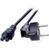 Power cord, Europe, plug type E + F, angled on C5 socket, straight, black, 1.8 m, EK552.1,8V2