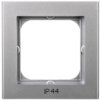 Sonata Ramka Pojedyncza Do Łączników Ip44 Srebro Mat Rh-1R/38
