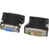 Adapter, DVI plug (24+1) to VGA, black, EB460