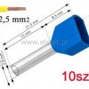 Końcówka rurkowa izolowana 2x2,5 L= 13mm (10szt)