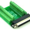 CZH-LABS Slim Right Angle D'SUB DB62HD Female Header Breakout Board Module, D-SUB.