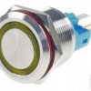 Przełącznik LB22MR-YELLOW 22mm RING podśw. LED 9-24VDC;chwilowy;2A/250V