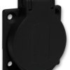Surface-mounted german schuko-style socket outlet, black, 16 A/250 V, Germany, IP54, PKS51N