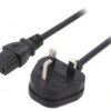 Kabel: 3X0,75Mm2, Bs 1363 (G) Wtyk,Iec C13 Żeński, 1M, 3A Lt-318(3A)+501...
