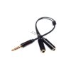 Kabel Jack 3,5 4-polowy Gn. 3,5 Stereo + Gniazdo 3,5 Mono, slim