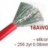 Przewód silikonowy; CU; 1,3mm2; czerwony