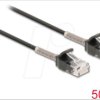 87015 Patch cable RJ45 Cat.6a UTP with kink protection 0.5 m black