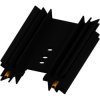 Extruded heatsink, (L x W x H) 50.8 x 34.9 x 12.7 mm, 9 K/W, black anodized, SK 104 50,8 STS