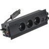 Mediaport Indesk 3x250V typ E z 2xRJ45 czarny Simon 480
