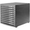 HAN 1510-191 CONTUR Desk drawer box Dark grey A4, B4, C4 No. of drawers: 10
