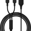 Smrter Kabel do ładowania USB USB 2.0 Złącze męskie USB-A, Złącze męskie USB Micro-B 1.20 m czarny SMRTER_HYDRA_DUO_M_BK
