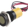 Lampka kontrolna do montażu panelowego 24V dc, Żółta 14mm LED Wyprowadzenia RS PRO
