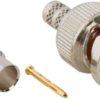 BNC plug 75 Ω, RG-59, Belden 1826A, Belden 89108, Belden 89259, crimp connection, straight, 112975