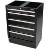 BUNKER® 31387 Modular 5 Drawer Floor Cabinet 680 x 458mm Black