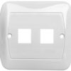 Simon Akord Pokrywa Gniazda Teleinformatycznego Podwójnego Rj Płaska Biała...