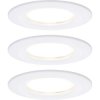 Paulmann 93496 Nova Bathroom Recessed Light Set 18W LED IP44 Matt White